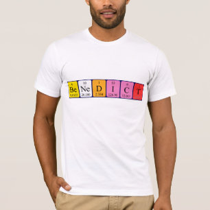 Camiseta de nombre de tabla periódica de Benedict