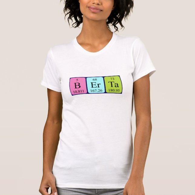 Camiseta de nombre de tabla periódica de Berta (Anverso)