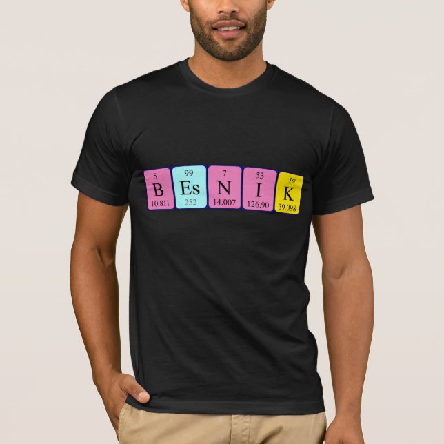 Camiseta de nombre de tabla periódica de Besnik (Anverso)