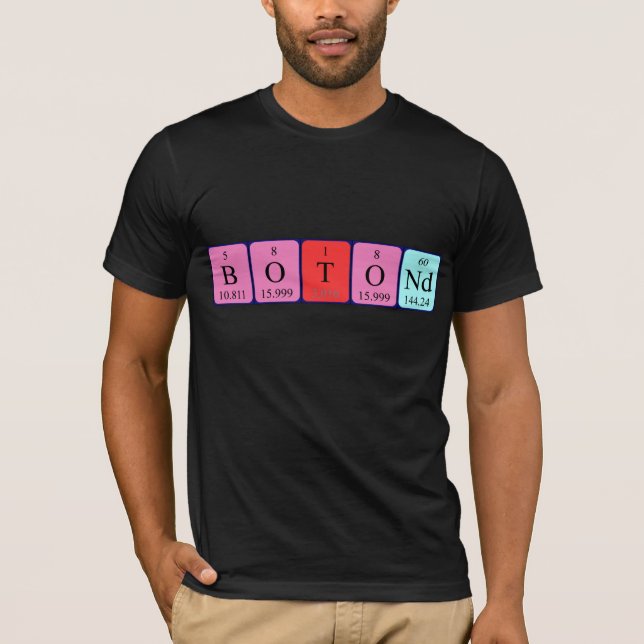 Camiseta de nombre de tabla periódica de botella (Anverso)