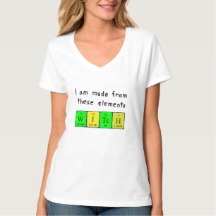 Camiseta de nombre de tabla periódica de brujas