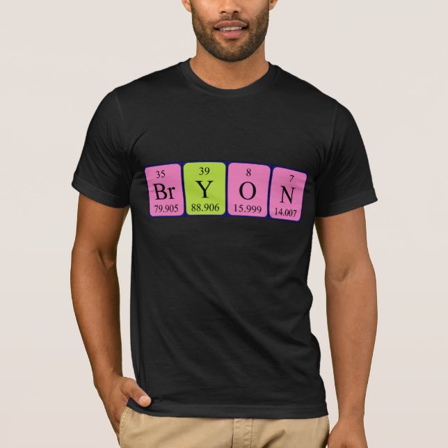 Camiseta de nombre de tabla periódica de Bryon (Anverso)