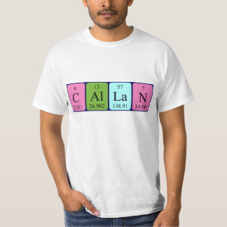 Camiseta de nombre de tabla periódica de Callan