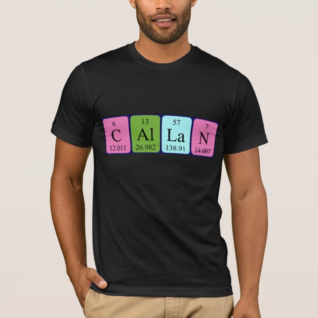 Camiseta de nombre de tabla periódica de Callan (Anverso)