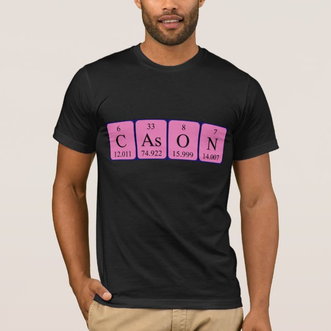 Camiseta de nombre de tabla periódica de Cason (Anverso)