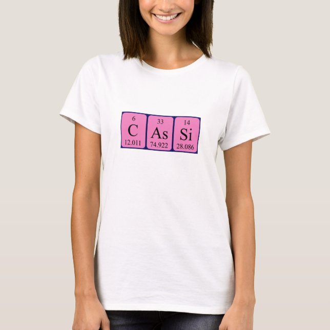 Camiseta de nombre de tabla periódica de Cassi (Anverso)