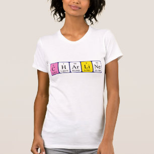 Camiseta de nombre de tabla periódica de Charline