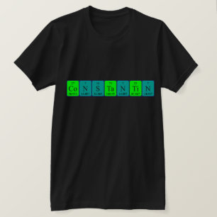 Camiseta de nombre de tabla periódica de Constanti