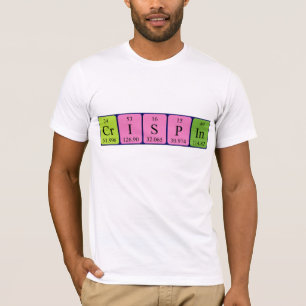 Camiseta de nombre de tabla periódica de Crispin