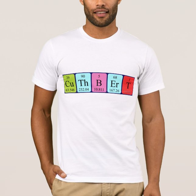 Camiseta de nombre de tabla periódica de Cuthbert (Anverso)