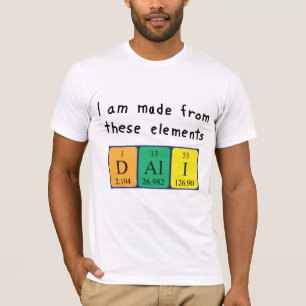 Camiseta de nombre de tabla periódica de Dalí