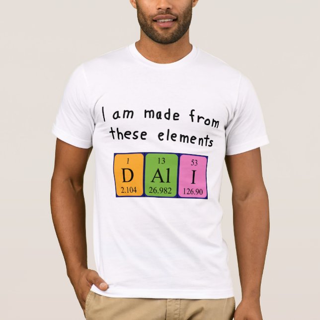 Camiseta de nombre de tabla periódica de Dalí (Anverso)