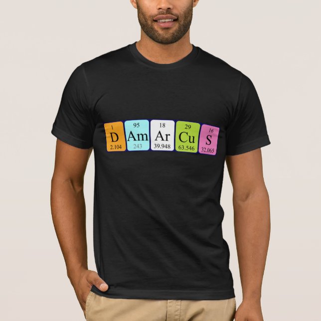 Camiseta de nombre de tabla periódica de Damarcus (Anverso)