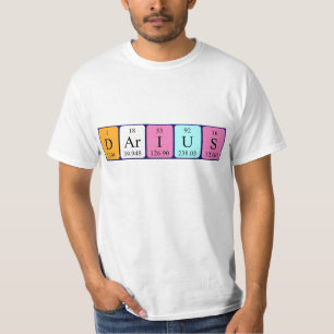 Camiseta de nombre de tabla periódica de Darius