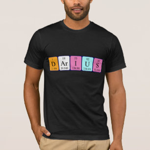 Camiseta de nombre de tabla periódica de Darius