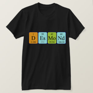 Camiseta de nombre de tabla periódica de Desmond