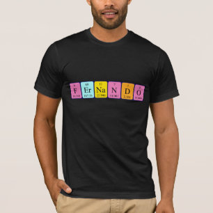 camiseta de nombre de tabla periódica de Fernando