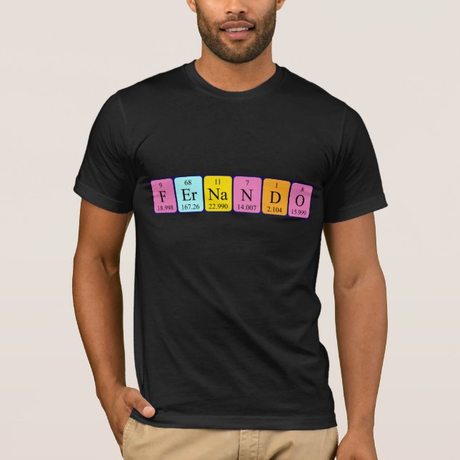 camiseta de nombre de tabla periódica de Fernando (Anverso)
