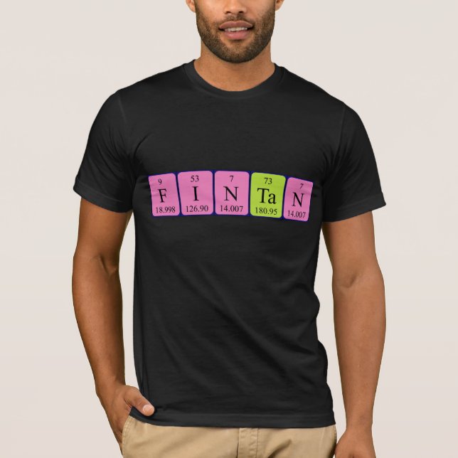 Camiseta de nombre de tabla periódica de Fintan (Anverso)