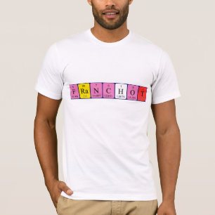 Camiseta de nombre de tabla periódica de Franchot