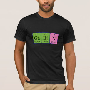 Camiseta de nombre de tabla periódica de Gabin