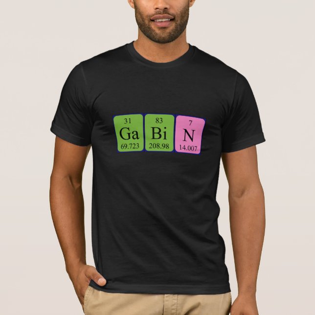 Camiseta de nombre de tabla periódica de Gabin (Anverso)