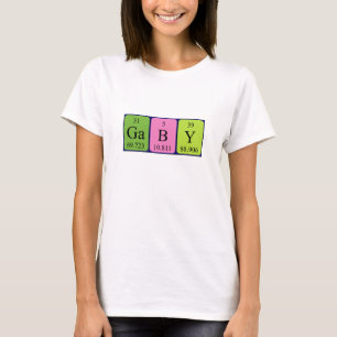 Camiseta de nombre de tabla periódica de Gaby