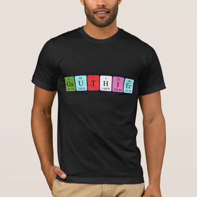 Camiseta de nombre de tabla periódica de Gauthier (Anverso)