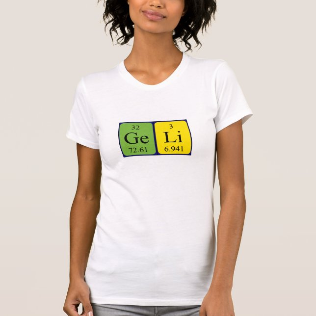 Camiseta de nombre de tabla periódica de Geli (Anverso)