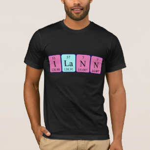 Camiseta de nombre de tabla periódica de Ilann