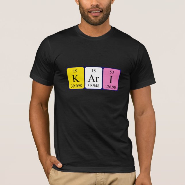 Camiseta de nombre de tabla periódica de Kari (Anverso)