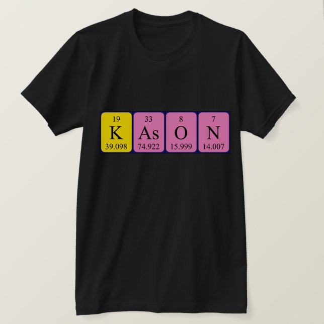 Camiseta de nombre de tabla periódica de Kason (Anverso del diseño)