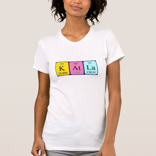 Camiseta de nombre de tabla periódica de Katla (Anverso)