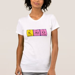 Camiseta de nombre de tabla periódica de Kato
