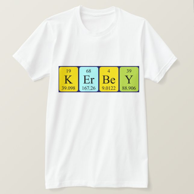 Camiseta de nombre de tabla periódica de Kerbey (Anverso del diseño)