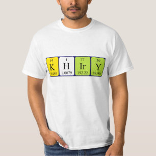 Camiseta de nombre de tabla periódica de Khiry