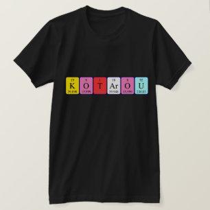 Camiseta de nombre de tabla periódica de Kotarou