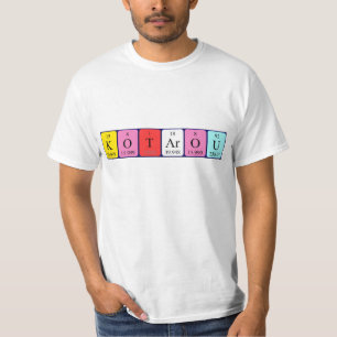 Camiseta de nombre de tabla periódica de Kotarou