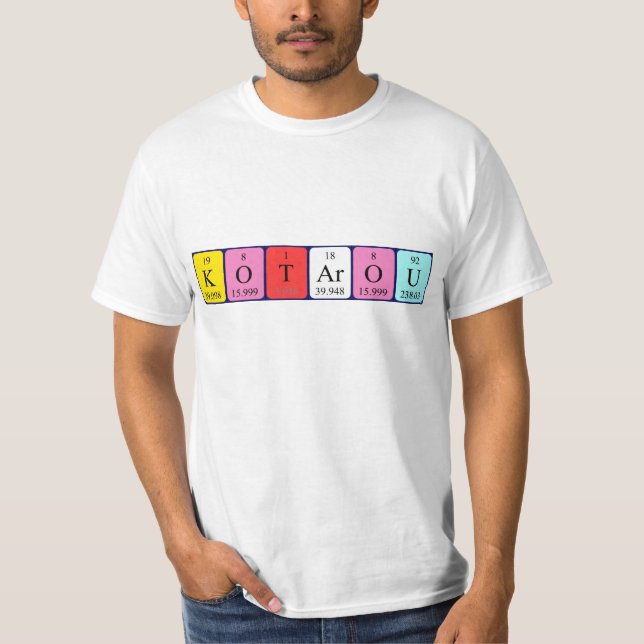 Camiseta de nombre de tabla periódica de Kotarou (Anverso)