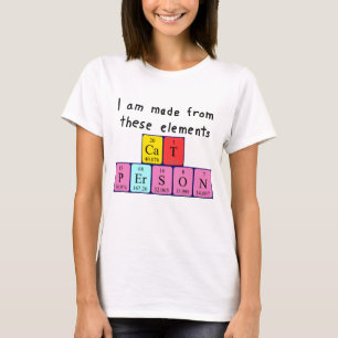 Camiseta de nombre de tabla periódica de la person