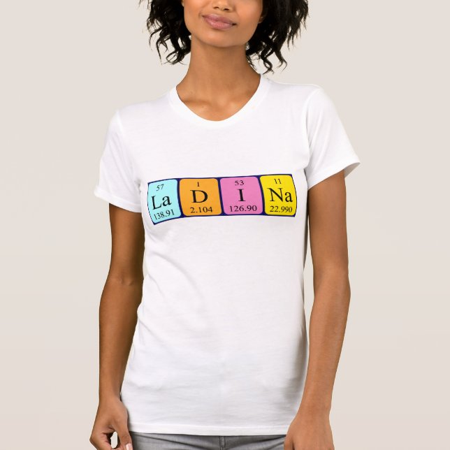 Camiseta de nombre de tabla periódica de Ladina (Anverso)