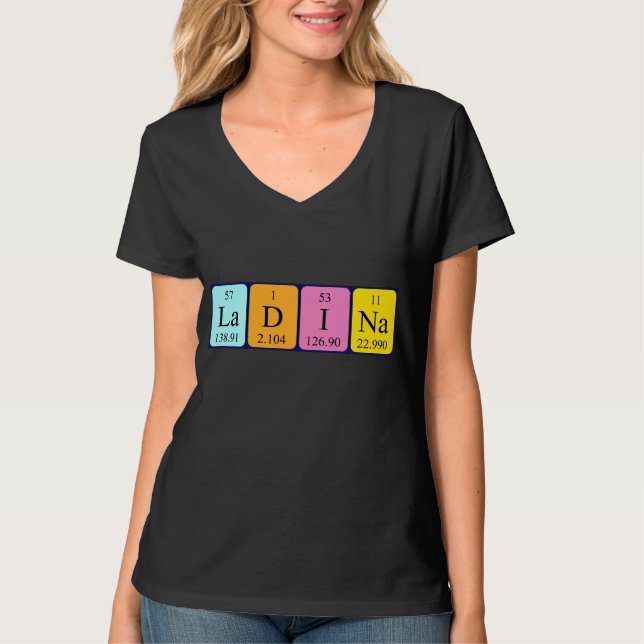 Camiseta de nombre de tabla periódica de Ladina (Anverso)