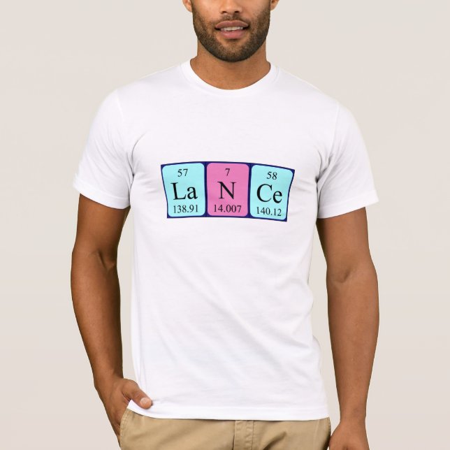Camiseta de nombre de tabla periódica de Lance (Anverso)