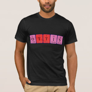 Camiseta de nombre de tabla periódica de Ottis