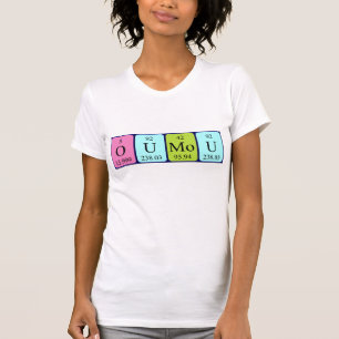Camiseta de nombre de tabla periódica de Oumou