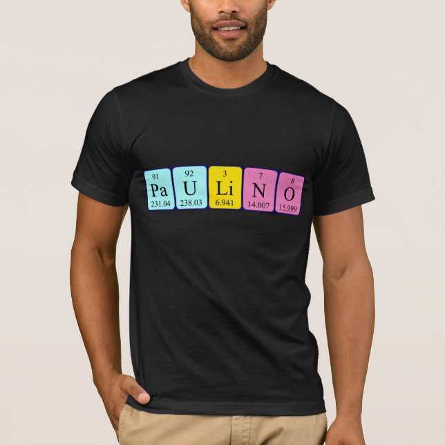 Camiseta de nombre de tabla periódica de Paulino (Anverso)