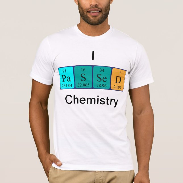 Camiseta de nombre de tabla periódica de química p (Anverso)