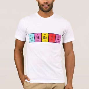 Camiseta de nombre de tabla periódica de raciones