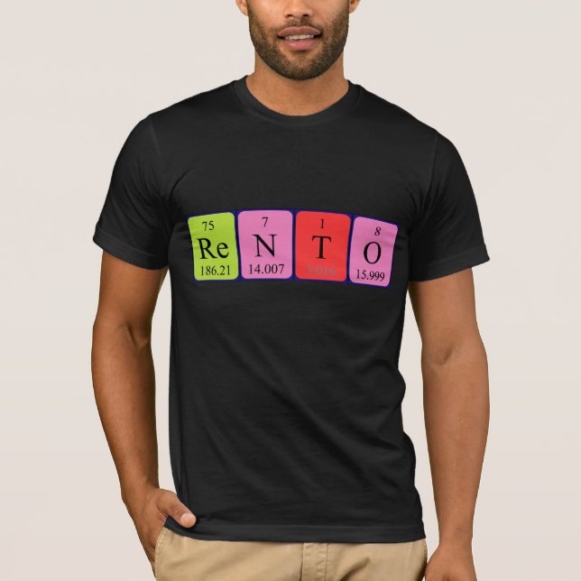Camiseta de nombre de tabla periódica de Rento (Anverso)