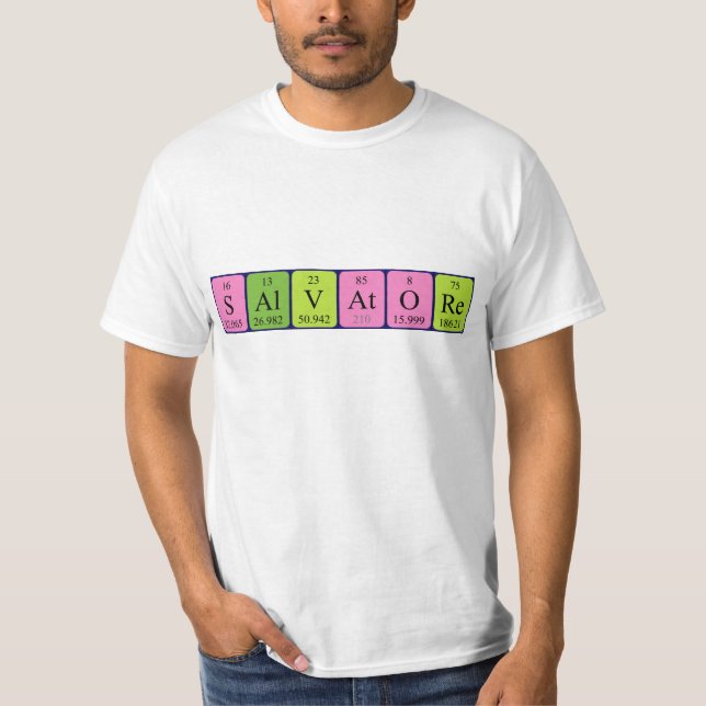 Camiseta de nombre de tabla periódica de Salvatore (Anverso)